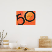 Oranje 50 decennium van de geboorte poster (Keuken)