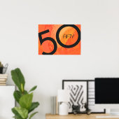 Oranje 50 decennium van de geboorte poster (Thuiskantoor)
