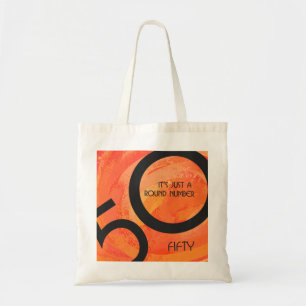 Oranje 50 decennium van de geboorte tote bag