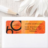 Oranje 60 decennium van de geboorte etiket (Insitu)