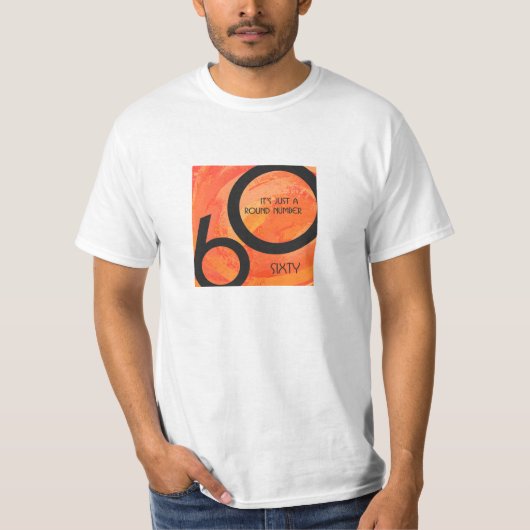 Oranje 60 decennium van de geboorte t-shirt (Voorkant)