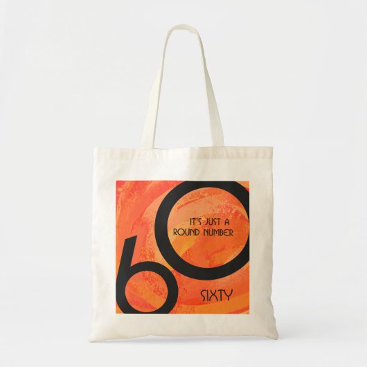 Oranje 60 decennium van de geboorte tote bag (Voorkant)