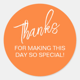 Oranje 60e zestigste verjaardag Bedankt Ronde Sticker