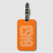 Oranje 6453 bagtag bagagelabel (Voorkant (verticaal))