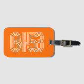 Oranje 6453 bagtag bagagelabel (Voorkant (horizontaal))