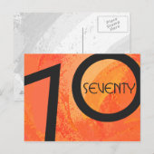 Oranje 70 decennium van de geboorte briefkaart (Voorkant / Achterkant)