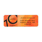 Oranje 70 decennium van de geboorte etiket (Voorkant)