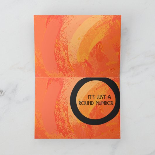 Oranje 70 decennium van de geboorte kaart (Binnen)