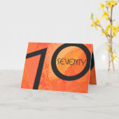 Oranje 70 decennium van de geboorte kaart (Gele Bloem)