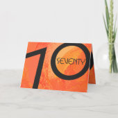 Oranje 70 decennium van de geboorte kaart (Voorkant)