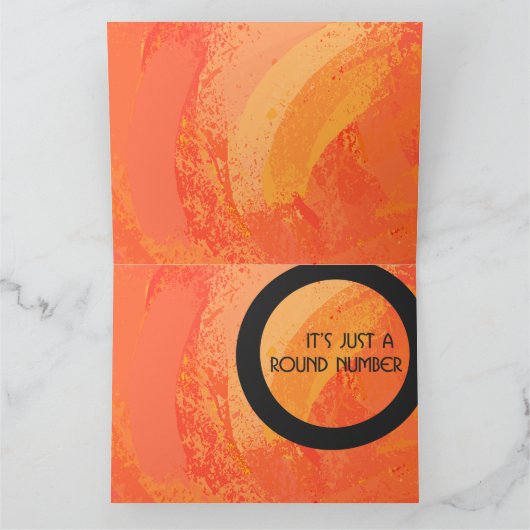 Oranje 70 decennium van de geboorte kaart (Binnen)