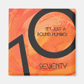 Oranje 70 decennium van de geboorte magneet (Voorkant)