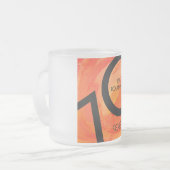 Oranje 70 decennium van de geboorte matglas koffiemok (Voorkant links)