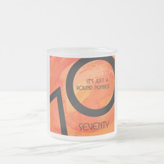 Oranje 70 decennium van de geboorte matglas koffiemok (Center)