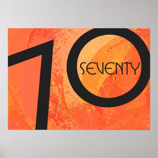 Oranje 70 decennium van de geboorte poster (Voorkant)