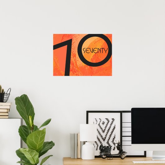 Oranje 70 decennium van de geboorte poster (Thuiskantoor)