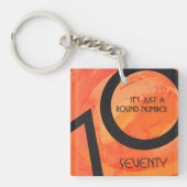 Oranje 70 decennium van de geboorte sleutelhanger (Voorkant)