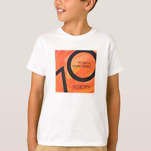 Oranje 70 decennium van de geboorte t-shirt (Voorkant)