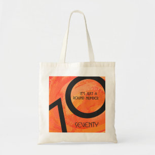 Oranje 70 decennium van de geboorte tote bag
