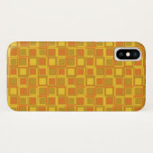 Oranje 70'er jaren styling vierkanten Case-Mate iPhone case (Achterkant (horizontaal))