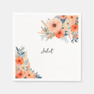 Oranje 70s 80s 90s Roze Kleurrijke Bruidsfeest Servet