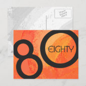 Oranje 80 decennium van de geboorte briefkaart (Voorkant / Achterkant)