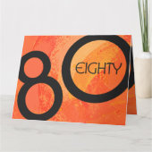 Oranje 80 decennium van de geboorte kaart (Voorkant)