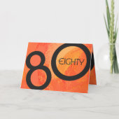 Oranje 80 decennium van de geboorte kaart (Voorkant)