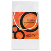 Oranje 80 decennium van de geboorte klein cadeauzakje (Achterkant)