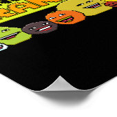 Oranje 8-bit videogame stijl poster (Hoek)