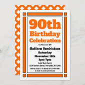 Oranje 90e uitnodiging op zondag (Voorkant / Achterkant)