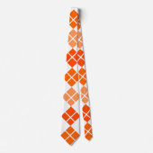 Oranje Aangepast Stropdas Argyle (Voorkant)