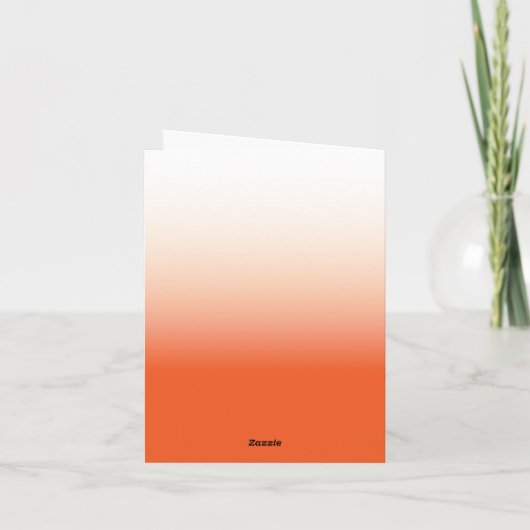 Oranje aangepaste foto Afstuderen met bericht Bedankkaart (Achterkant)