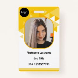 oranje aangepaste medewerker, persoonlijke ID Badge