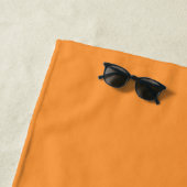 Oranje Aangepaste monogram keukendoek Strandlaken (In situ)