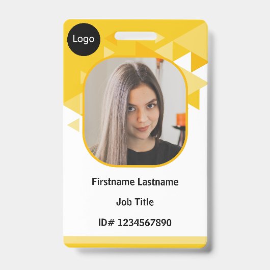 oranje Aangepaste Werknemer, Gepersonaliseerde eig Badge (Voorzijde)