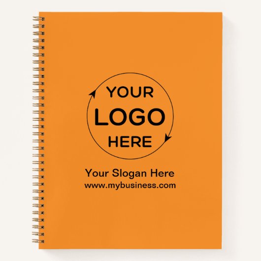 Oranje aangepaste zakelijke Logo Notitieboek (Voorkant)