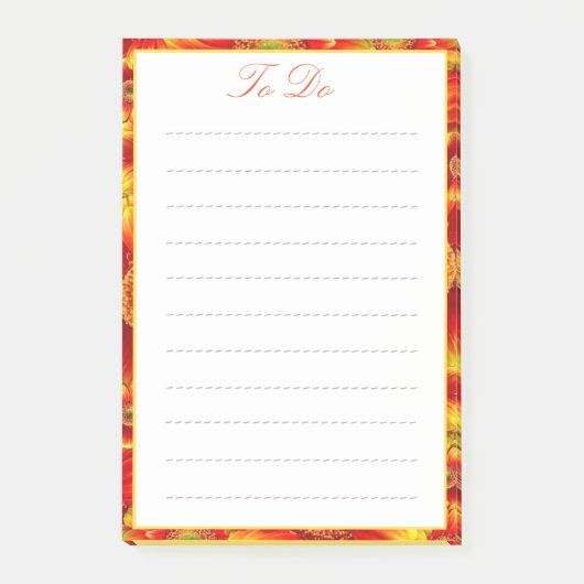 Oranje aanjager om een lijst op te stellen post-it® notes (Voorkant)