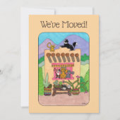 Oranje aankondiging Adobe House & Cats (Voorkant)