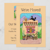 Oranje aankondiging Adobe House & Cats (Voorkant / Achterkant)