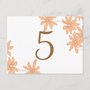 Oranje aantal dagen briefkaart