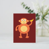Oranje aap briefkaart (Staand voorkant)