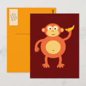 Oranje aap briefkaart (Voorkant / Achterkant)
