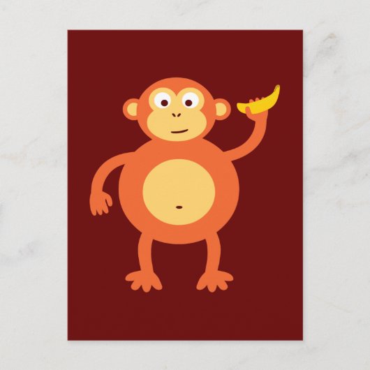 Oranje aap briefkaart (Voorkant)