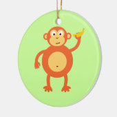 Oranje aap keramisch ornament (Links)