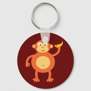 Oranje aap sleutelhanger