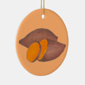 Oranje Aardappelaardappelen met soep Keramisch Ornament (Rechts)