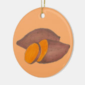 Oranje Aardappelaardappelen met soep Keramisch Ornament (Links)