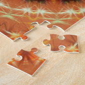 Oranje Aarde Kaleidoscope Mandala Jigzaag Puzzle Legpuzzel (Zijkant)