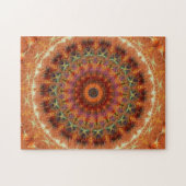 Oranje Aarde Kaleidoscope Mandala Jigzaag Puzzle Legpuzzel (Horizontaal)